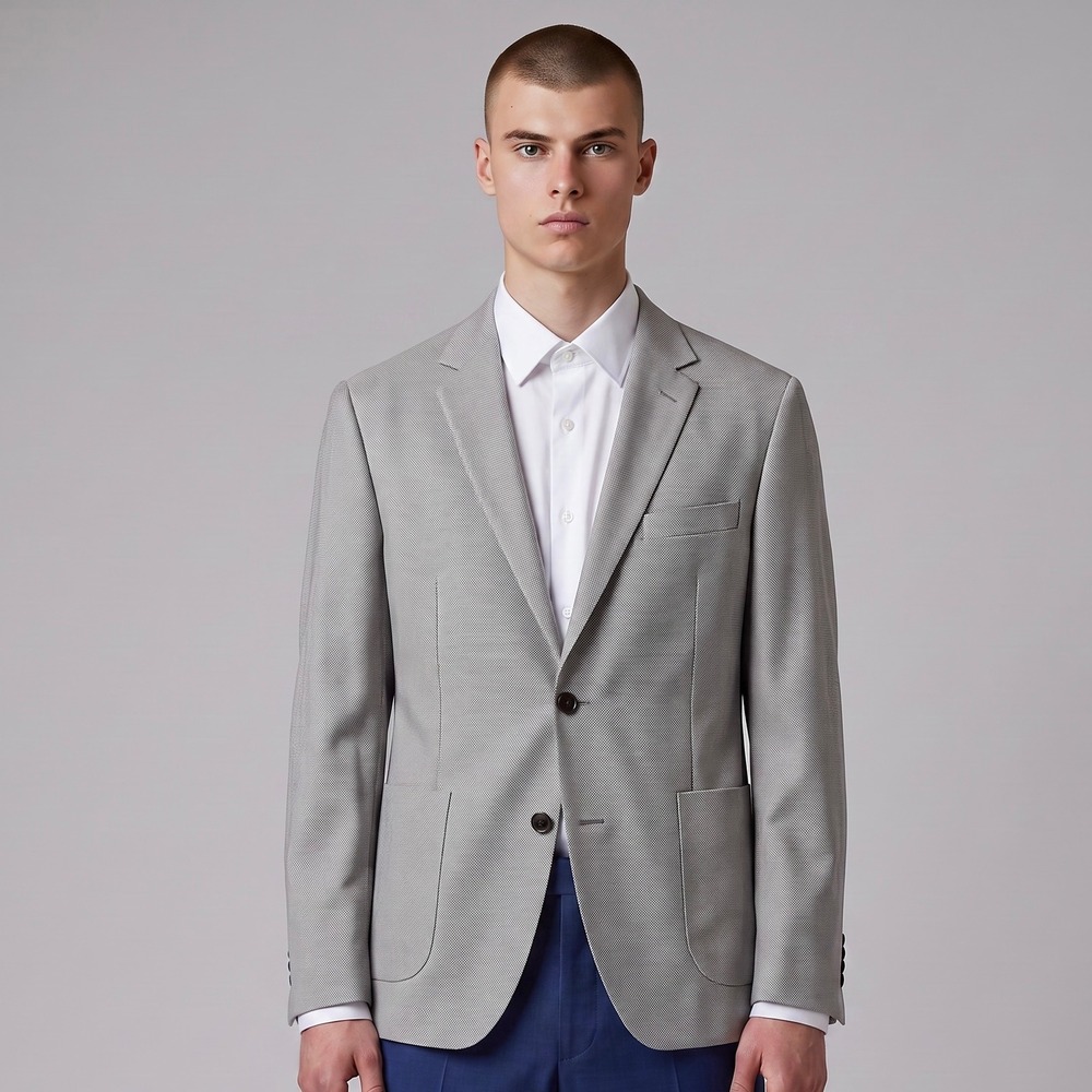 Bonobos Unconstructed Italian Wool Blazer 40R Grey Vitale Barberis Canonico